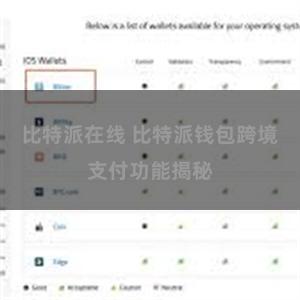 比特派在线 比特派钱包跨境支付功能揭秘