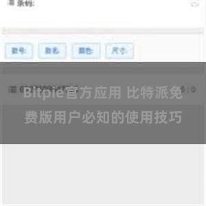 Bitpie官方应用 比特派免费版用户必知的使用技巧