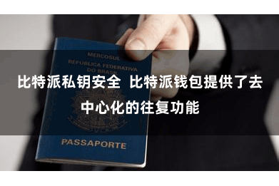 比特派私钥安全  比特派钱包提供了去中心化的往复功能
