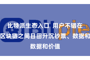 比特派生态入口  用户不错在不同区块链之间目田升沉钞票、数据和价值